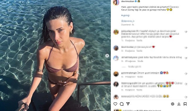 Devrim Özkan, bikinili pozlarıyla nefes kesti