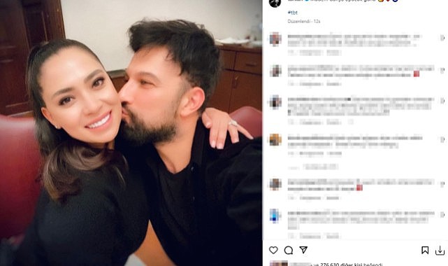 Tarkan, eşini öptüğü fotoğrafı paylaşarak Dünya Öpücük Günü’nü kutladı