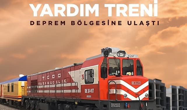 YÜK TRENLERİ DEPREM BÖLGELERİNE YARDIM TAŞIMAYA DEVAM EDİYOR