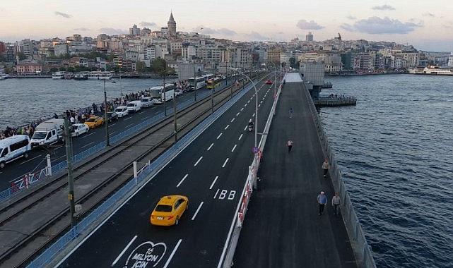 GALATA KÖPRÜSÜ’NDEKİ ÇALIŞMA PLANLANANDAN ÖNCE BİTİRİLDİ