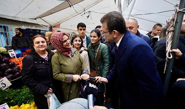 İstanbul semt pazarında İmamoğlu izdihamı !