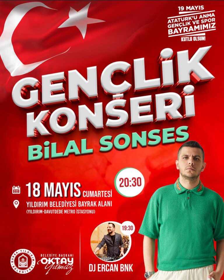 Bursa Yıldırım'da 19 Mayıs özel gençlik konseri