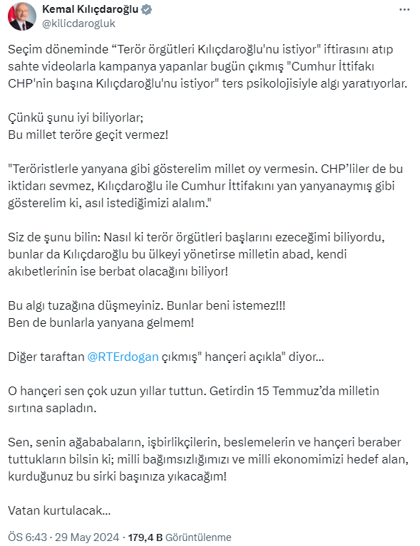 Kılıçdaroğlu'ndan Erdoğan'a zehir zembelek sözler!