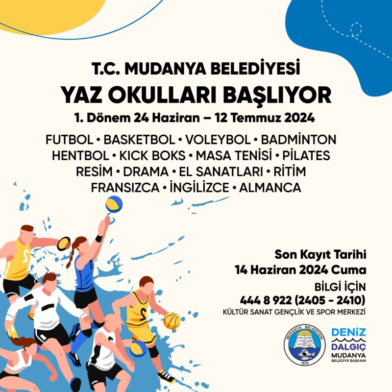 Mudanya Belediyesi yaz okulları başlıyor