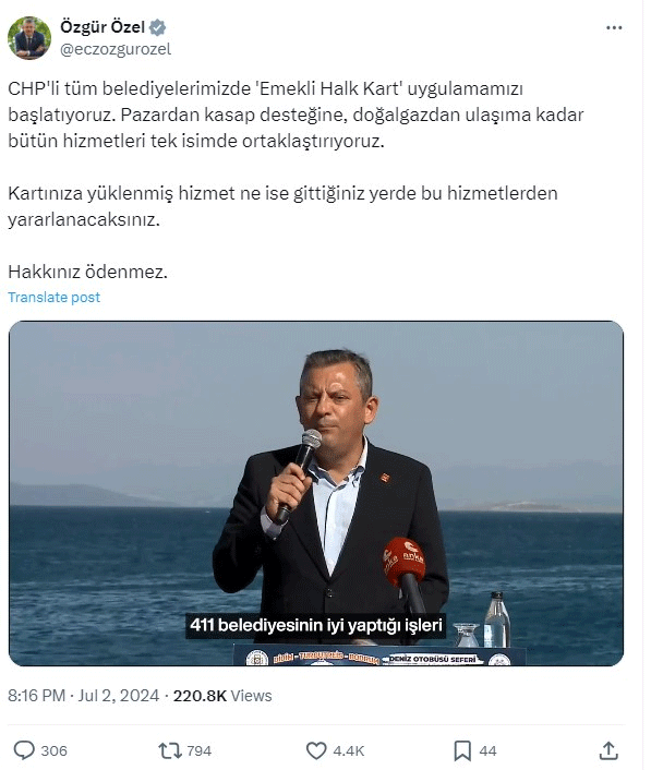 CHP'li Belediyelerde bir yenilik daha