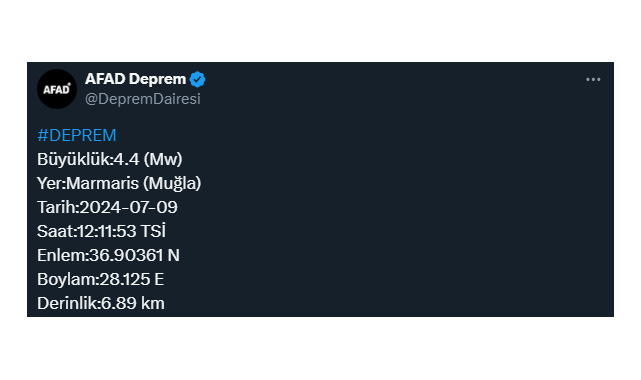 Muğla’da deprem