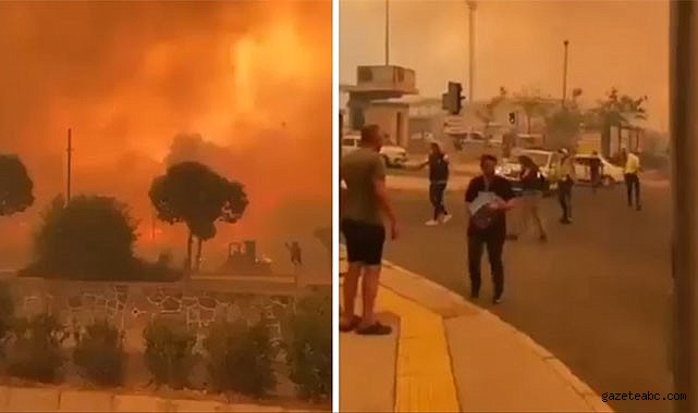İzmir’de Saatlerdir Süren Yangın Tehlikeli Boyutlara Ulaştı
