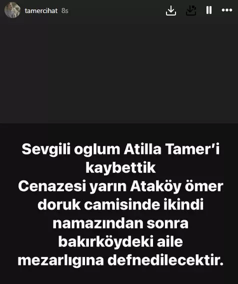 Usta sanatçı evladını kaybetti