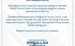 Yeniden Refah’ta beklenmedik istifa