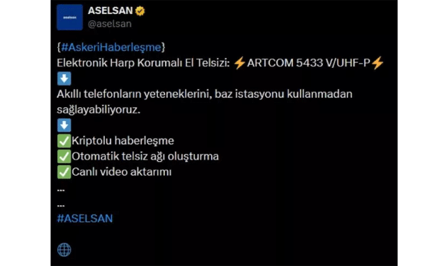 ASELSAN’dan dikkat çeken paylaşım