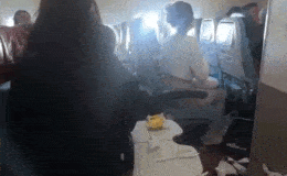 Türbülansa giren uçaktan tüyler ürpenten görüntü