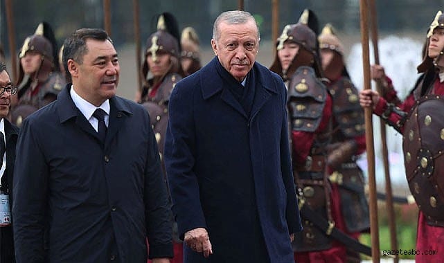 Cumhurbaşkanı Erdoğan, Kırgızistan’da Resmi Törenle Karşılandı