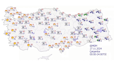 Meteoroloji’den 5 Günlük Hava Raporu!