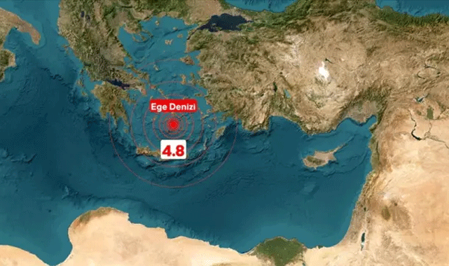 Ege Denizinde Ardı Ardına Korkutan Deprem