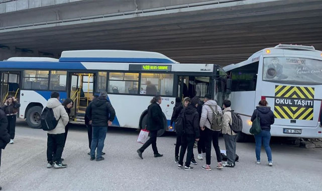 EGO Otobüsü İle Servis Aracı Çarpıştı!