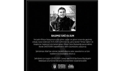 Bursa’da Acı Haber! İtfaiye Eri Şehit Düştü