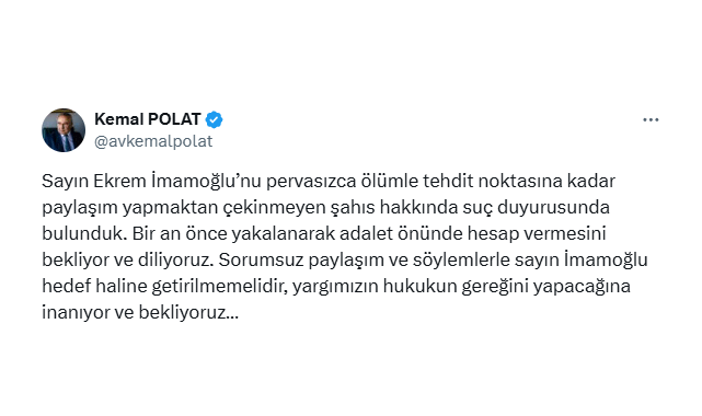 İmamoğlu’na ölüm tehdidi!