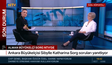 Alman Büyükelçisi NTV Ekranlarında