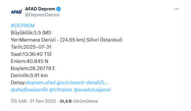 İstanbul’da Deprem!
