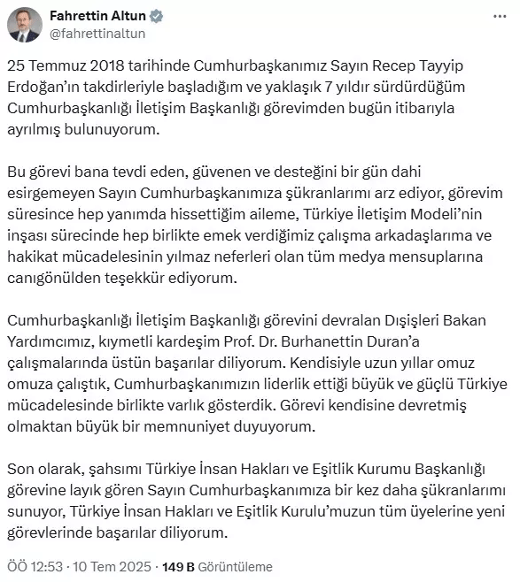 TİHEK Başkanlığı’na Yeni Atama