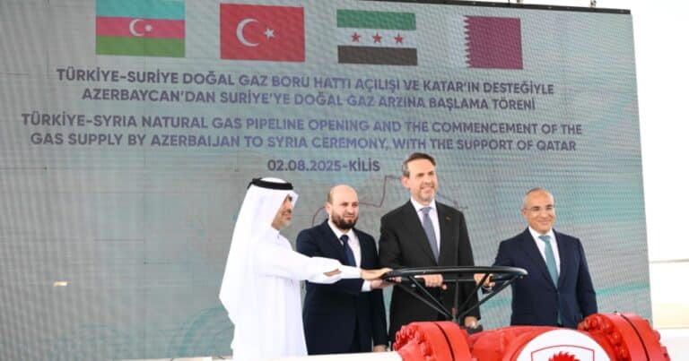 Azerbaycan gazının Suriye'ye nakli