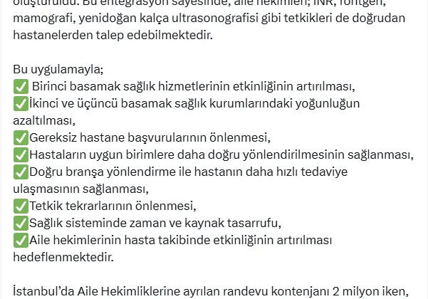 Hastane randevularında yeni dönem