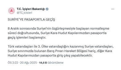 Pasaportla Sınır Geçişi