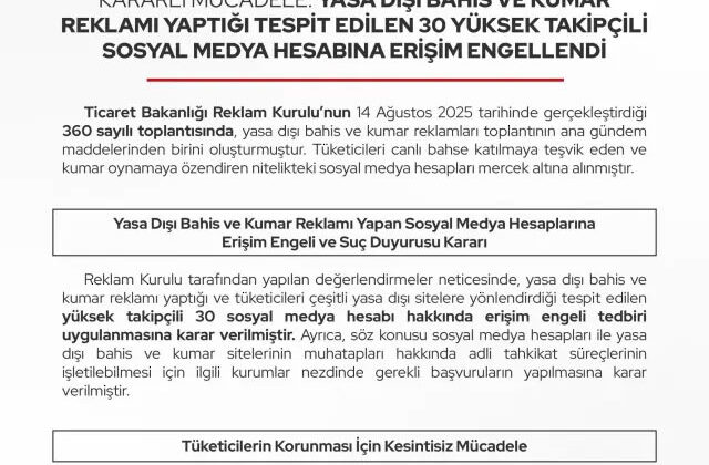 Sosyal Medyada Bahis Temizliği