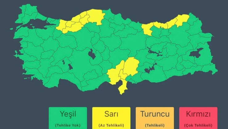 15 İlde Sağanak Alarmı!