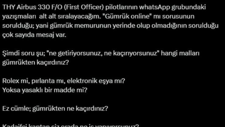 Havayolu Pilotlarının Skandal Whatsapp Grupları