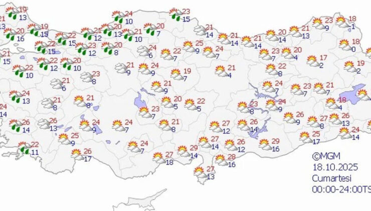 22 İlde Gökgürültülü Sağanak Geliyor!