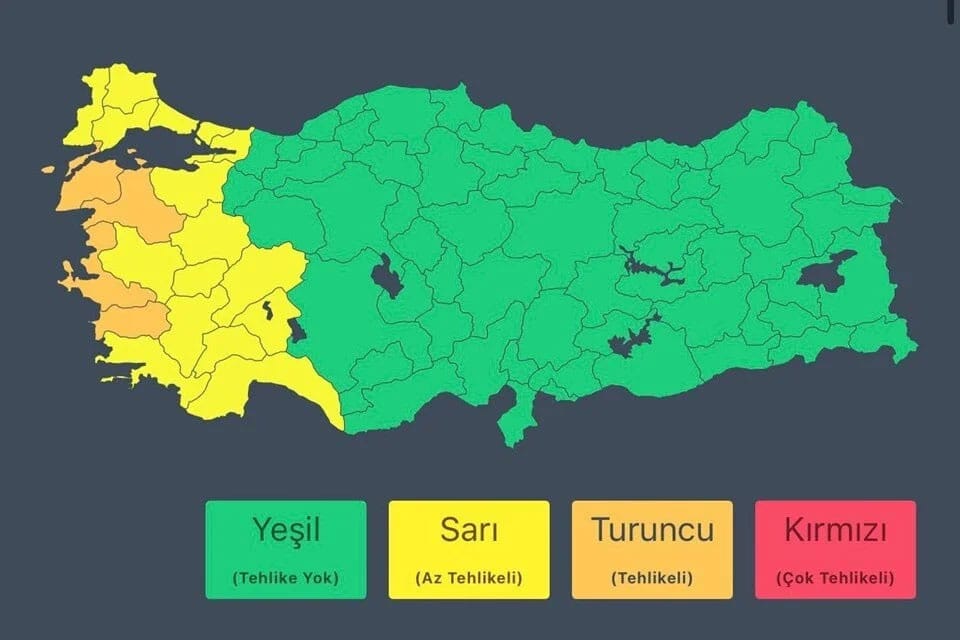 Batı Türkiye'de Sağanak Alarmı