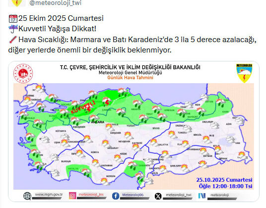 Meteoroloji’den Yurda Yağış Uyarısı