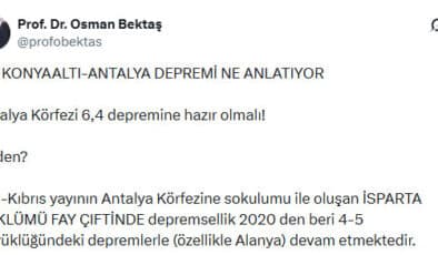 Antalya’da Art Arda Depremler