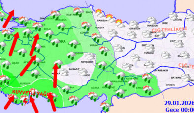 Karla Karışık Yağmur Kapıda