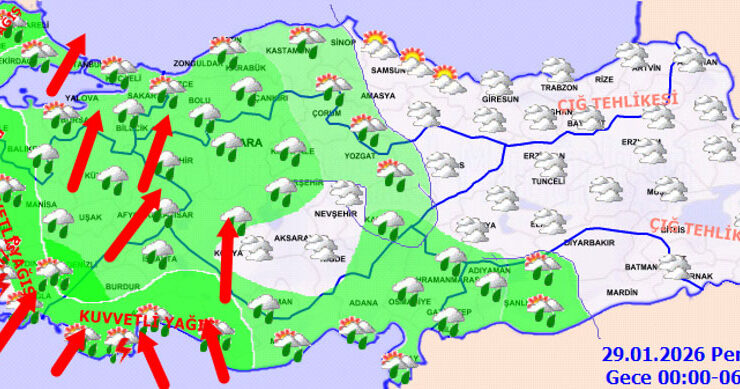 Karla Karışık Yağmur Kapıda