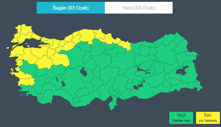 Kuvvetli Lodos Fırtınası Uyarısı
