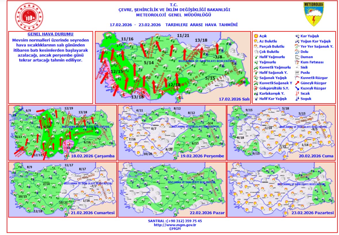 39 İle Sarı Kodlu Uyarı