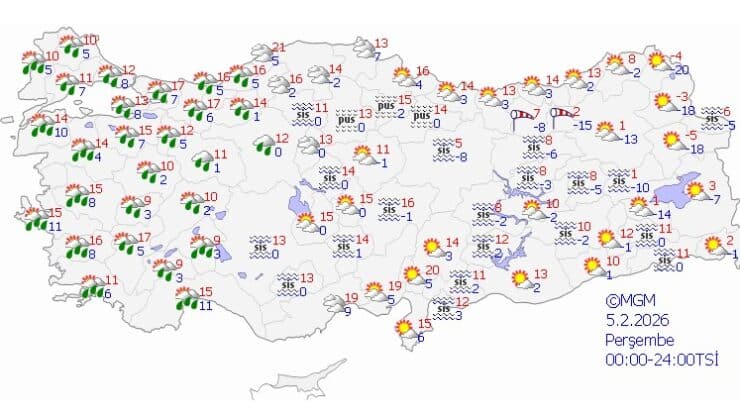 7 İl İçin Kuvvetli Sağanak ve Fırtına Alarmı