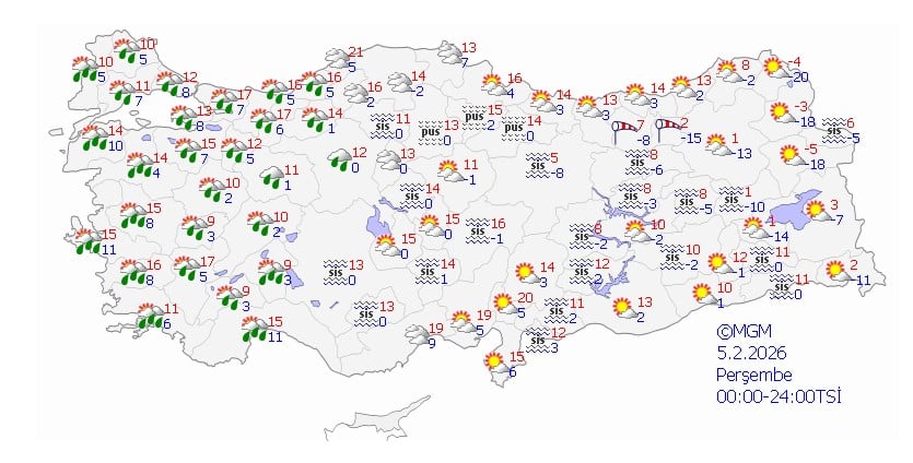 7 İl İçin Kuvvetli Sağanak ve Fırtına Alarmı