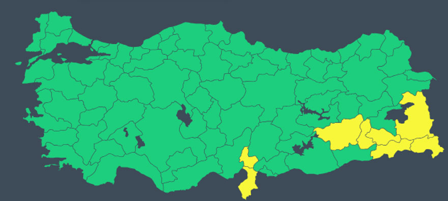 MGM’den 7 İl İçin Sarı Kodlu Uyarı