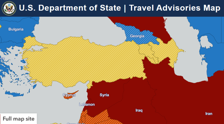 ABD'den Türkiye güneyine seyahat uyarısı!