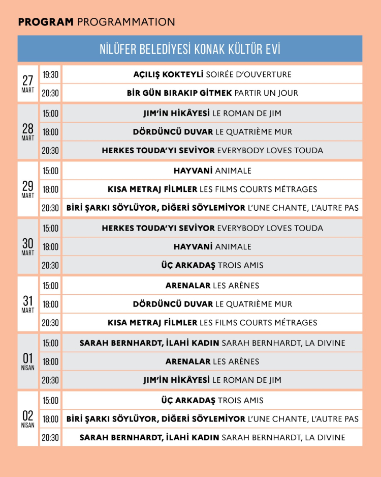 Frankofon Film Festivali Nilüfer'de sinemaseverlerle buluşuyor