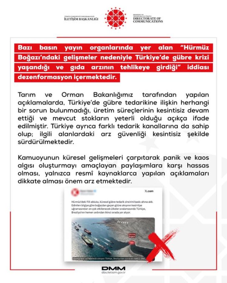 Gübre krizi iddialarına yalanlama