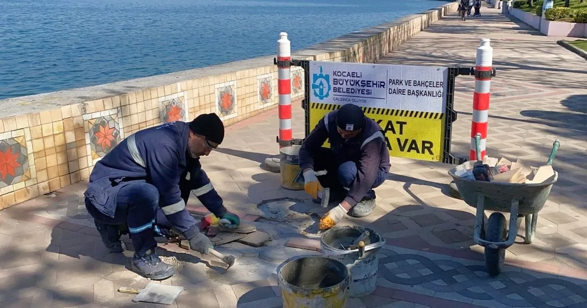 Kocaeli Değirmendere sahilinde hummalı çalışma