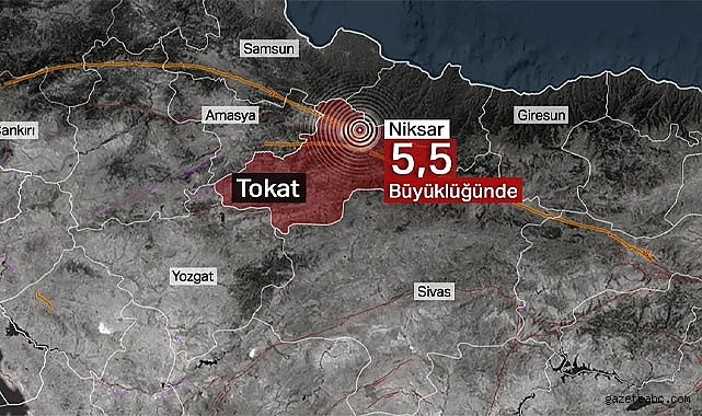Tokat Niksar’da 5,5’lik Deprem