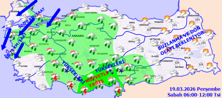 Türkiye genelinde yağışlı hava etkili